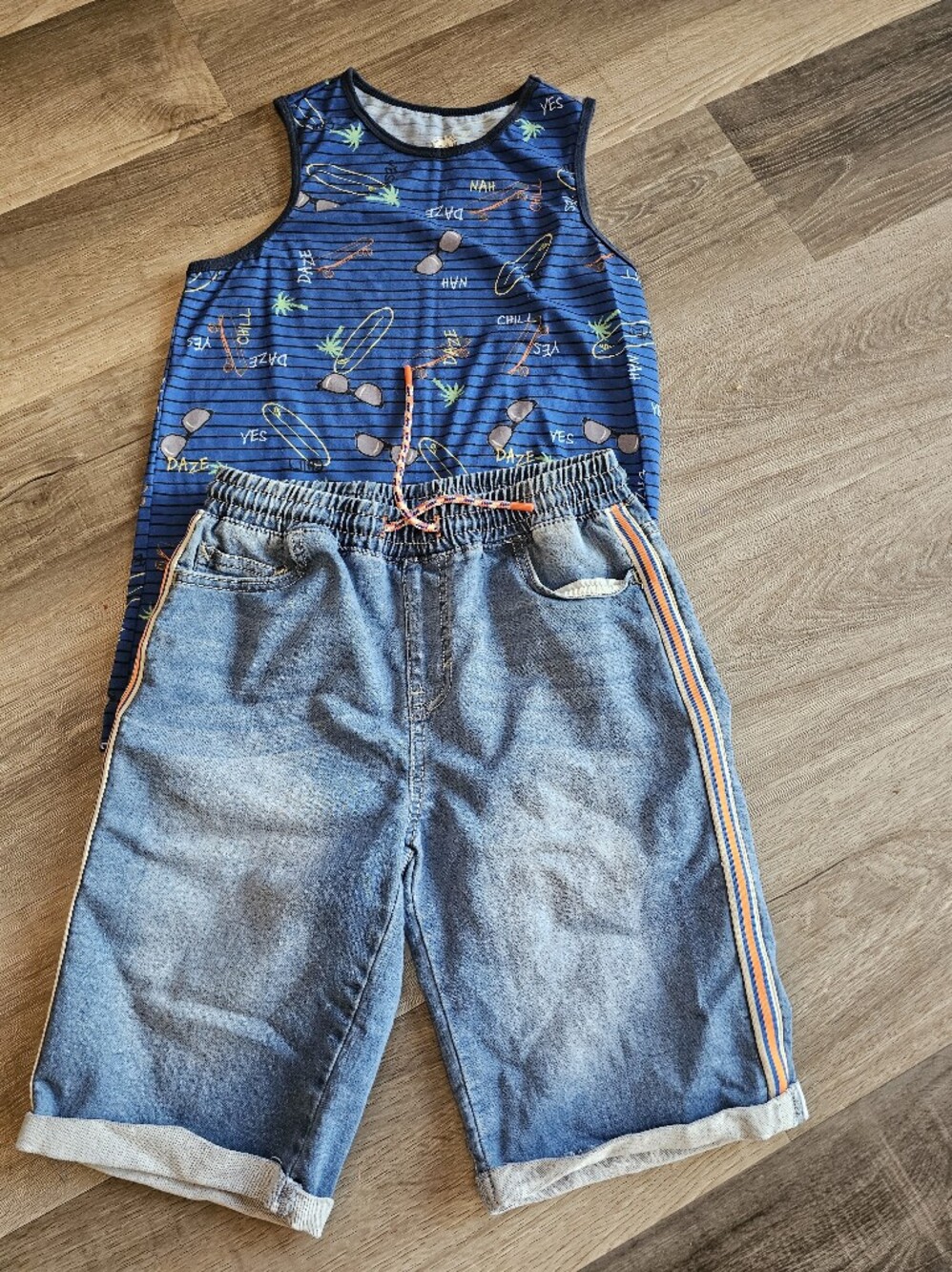 Boys Summer Tank Top and Shorts Outfit Set
